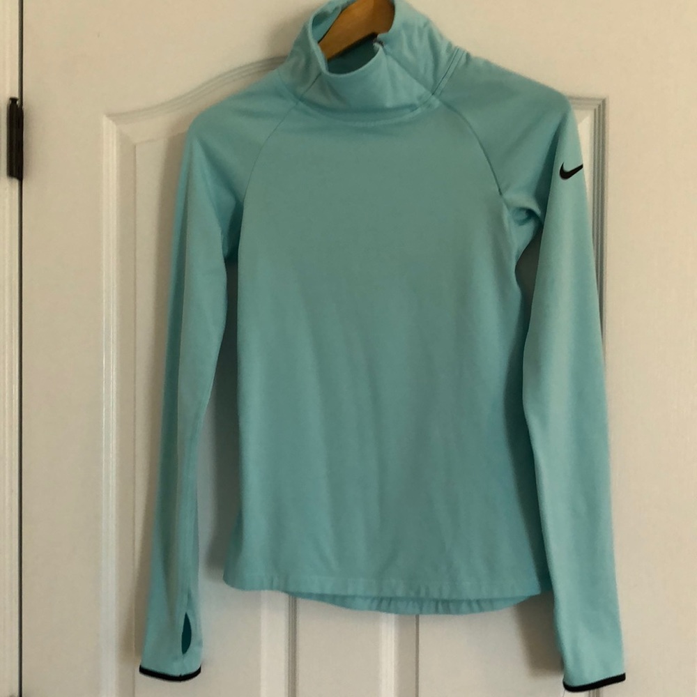 Nike Pro Turtleneck Small Light Blue.